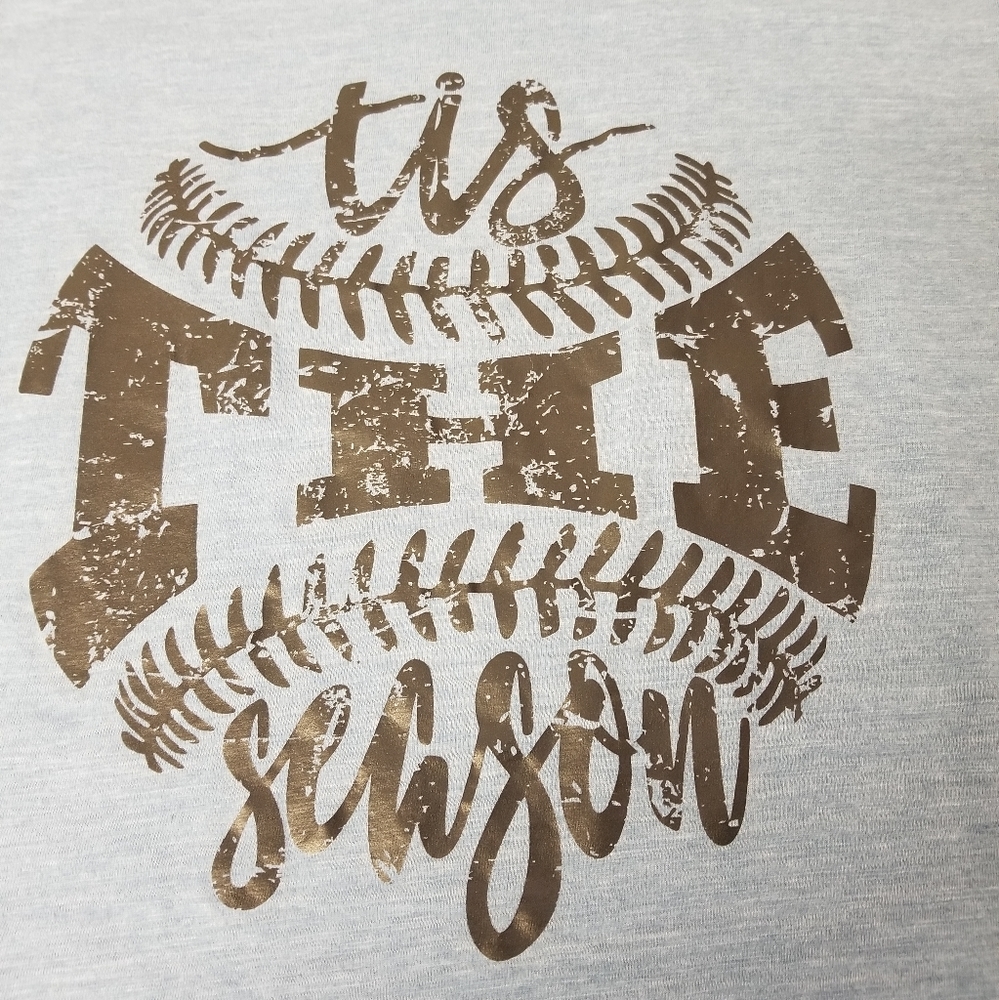 Baseball Themed Vneck tshirt - Picture 3 of 7
